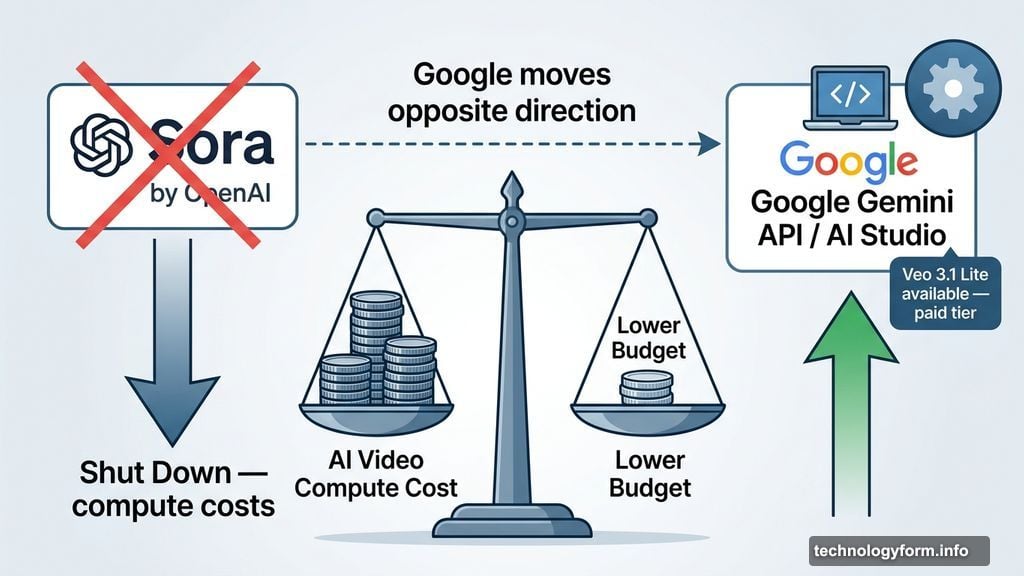 OpenAI shuts down Sora while Google expands Veo through Gemini API