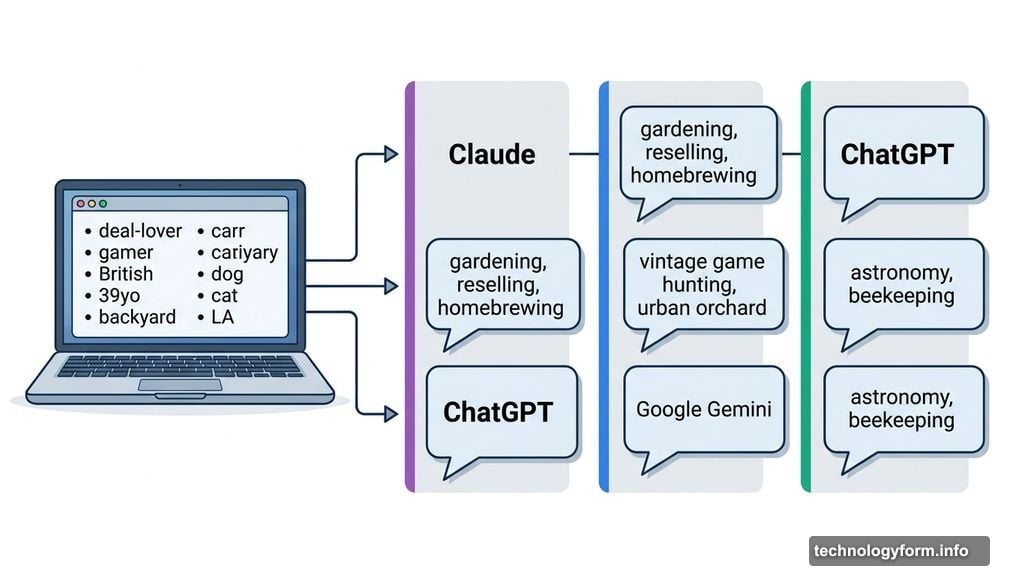 Same detailed prompt sent to Claude, Gemini, and ChatGPT simultaneously