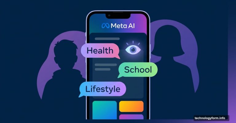 Parent viewing teen AI conversation topics on Meta Family Center app