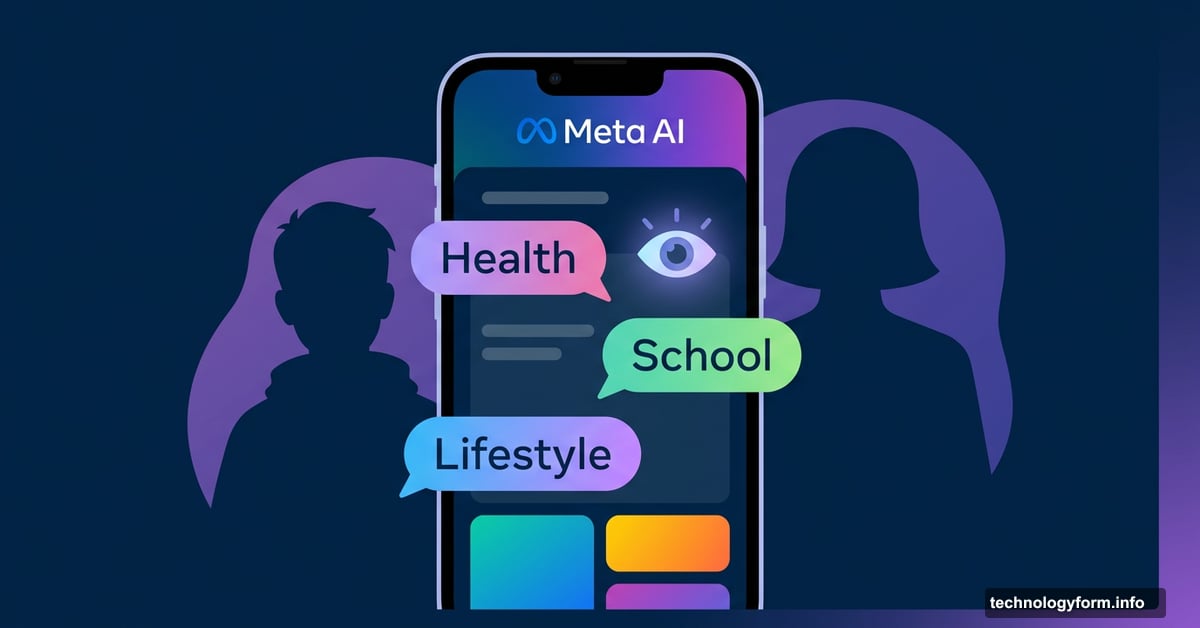 Parent viewing teen AI conversation topics on Meta Family Center app