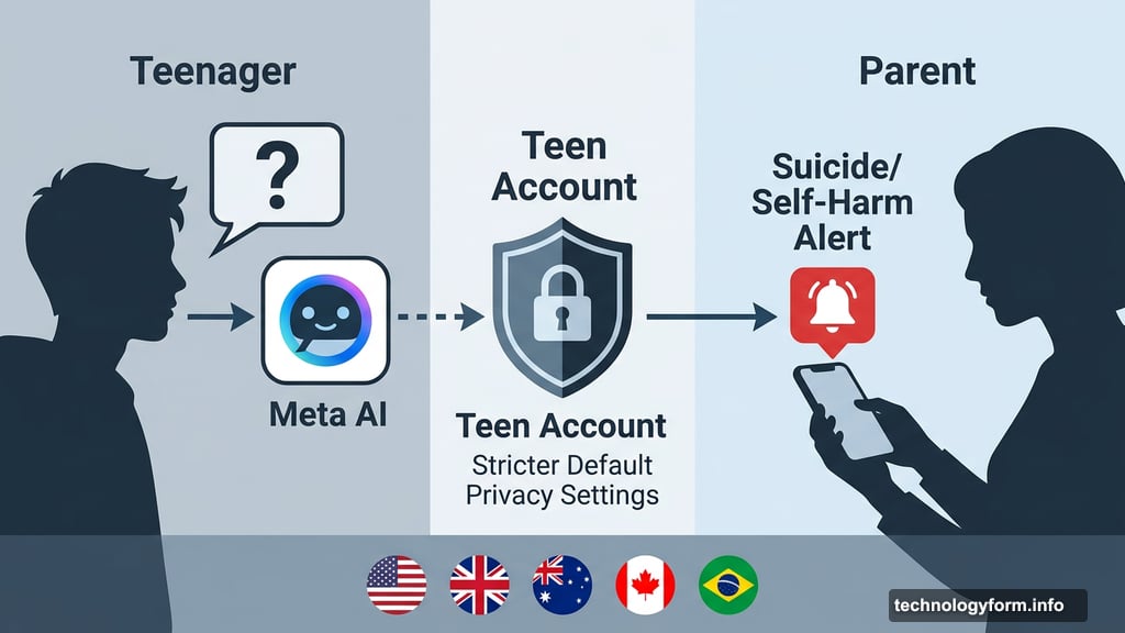 Teen Account supervision with Meta AI alerts sent to parents