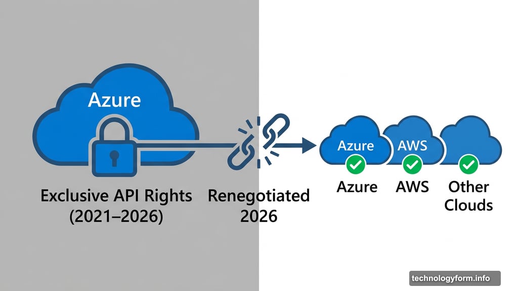 Microsoft exclusive rights replaced by nonexclusive OpenAI license through 2032