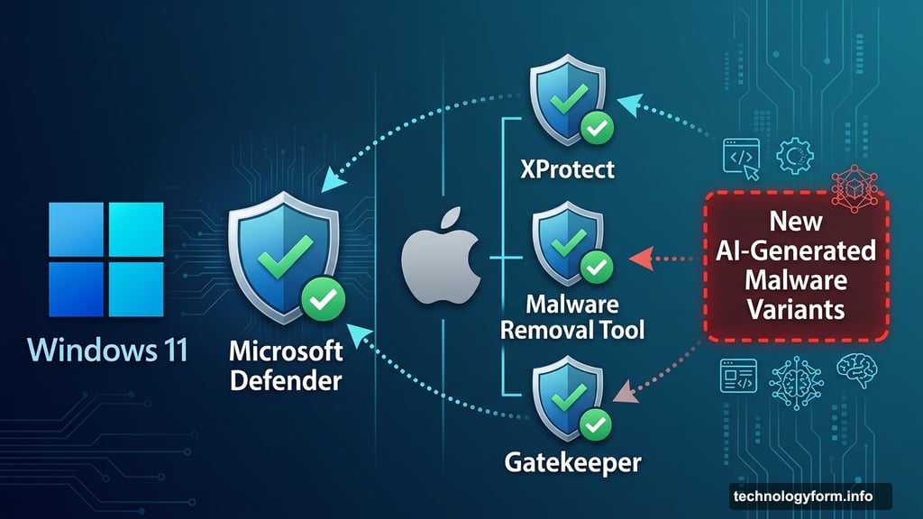 Windows Defender and Mac XProtect cannot stop new AI-generated malware