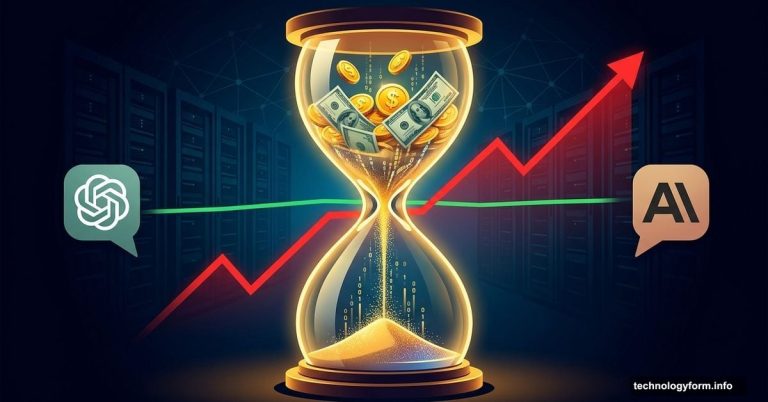 Hourglass draining money as AI companies race toward profitability deadline