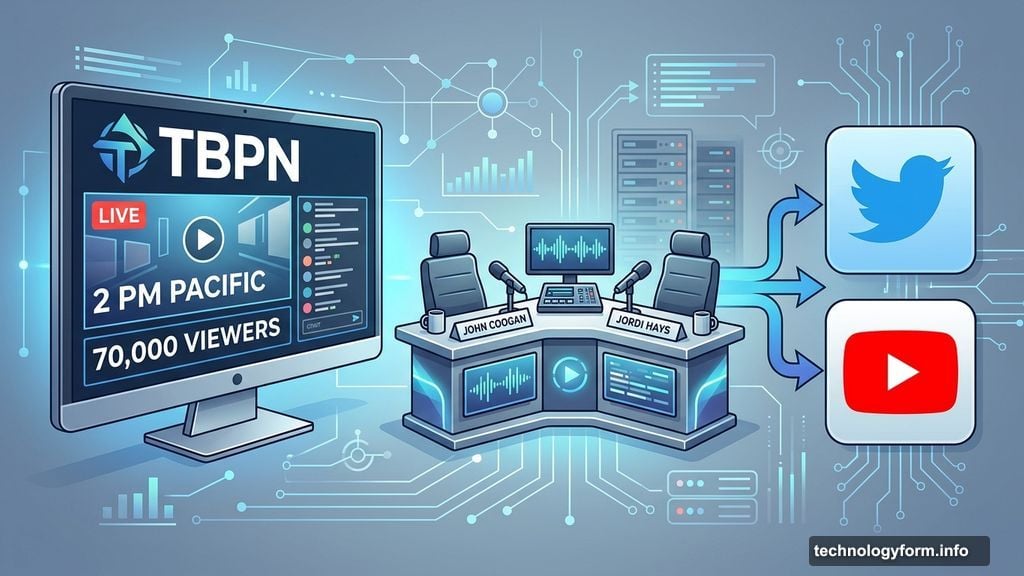 TBPN daily livestream streams on X and YouTube averaging 70,000 viewers