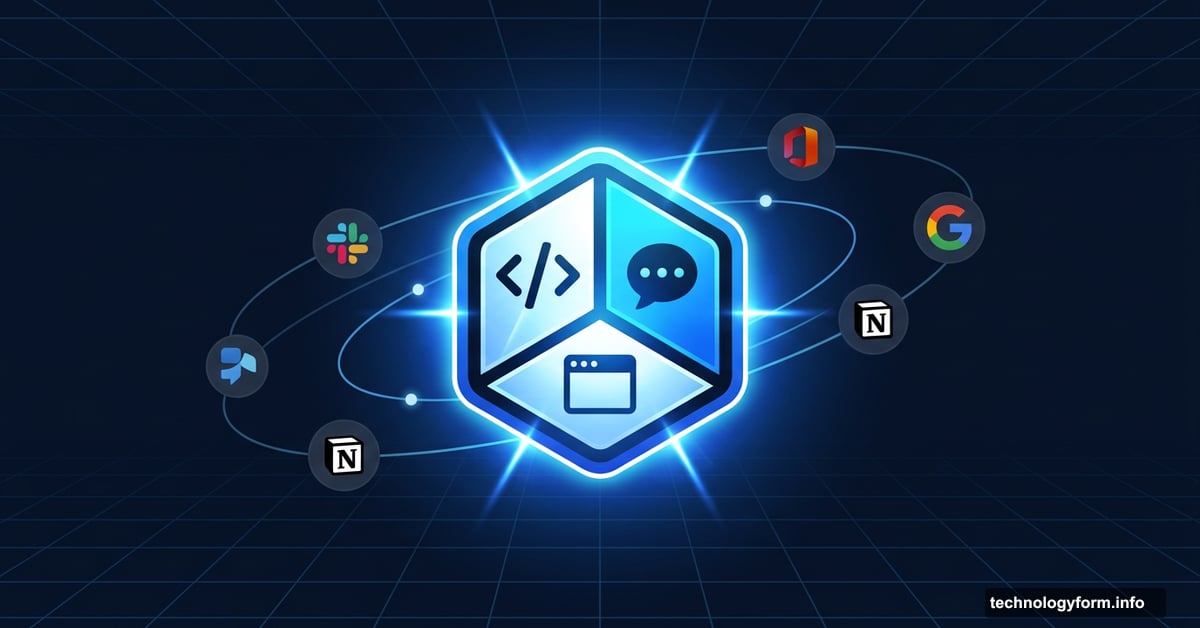 Multiple apps merging into one glowing OpenAI Codex super app icon