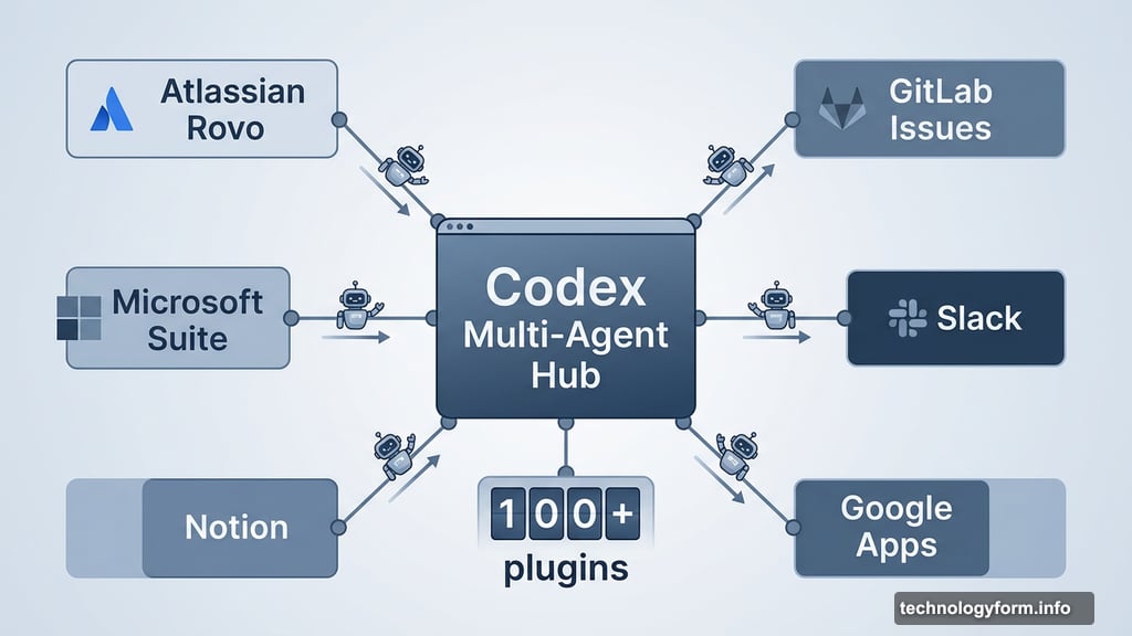 Multi-agent support connecting Codex to Slack, Notion, and Microsoft Suite