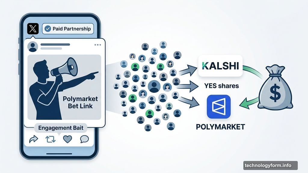 Paid influencer posts on X drive viral prediction market engagement bait