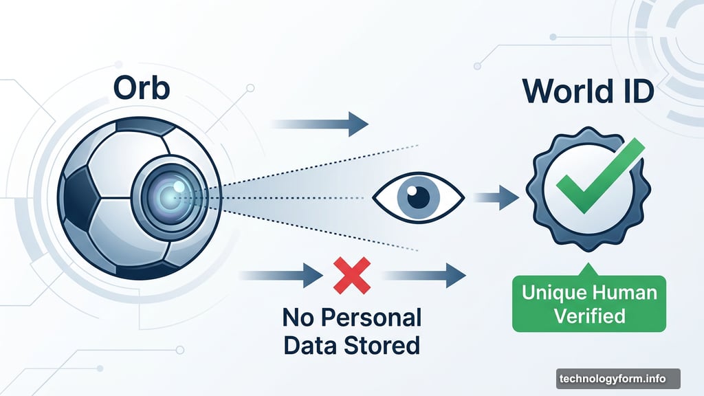 The Orb scans biometrics to verify unique human identity without storing data