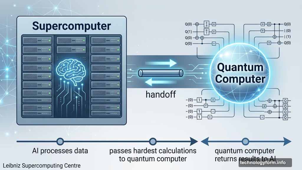 AI model on supercomputer connected directly to a quantum computer