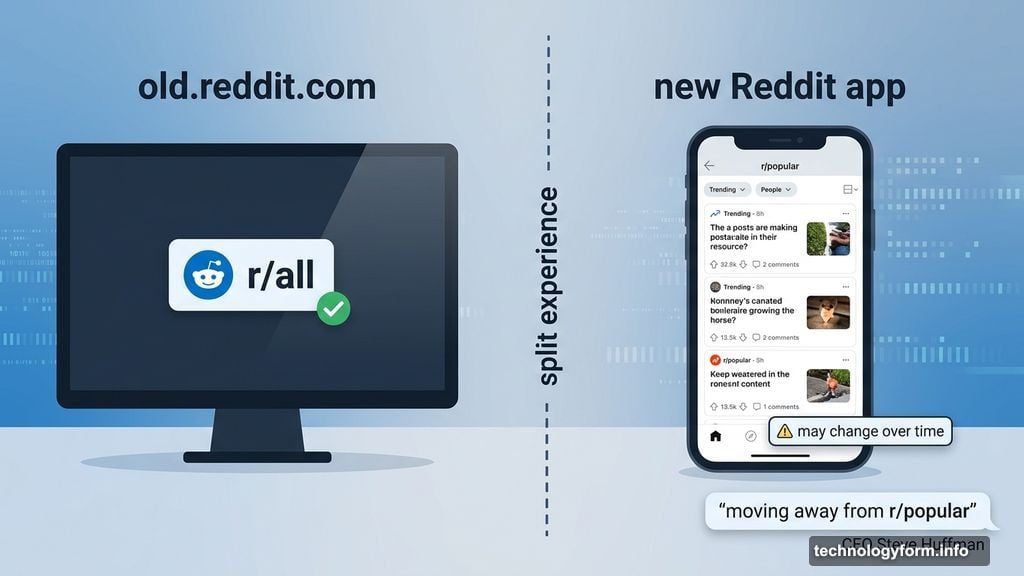 Old Reddit keeps r/all while new Reddit shifts toward r/popular feed