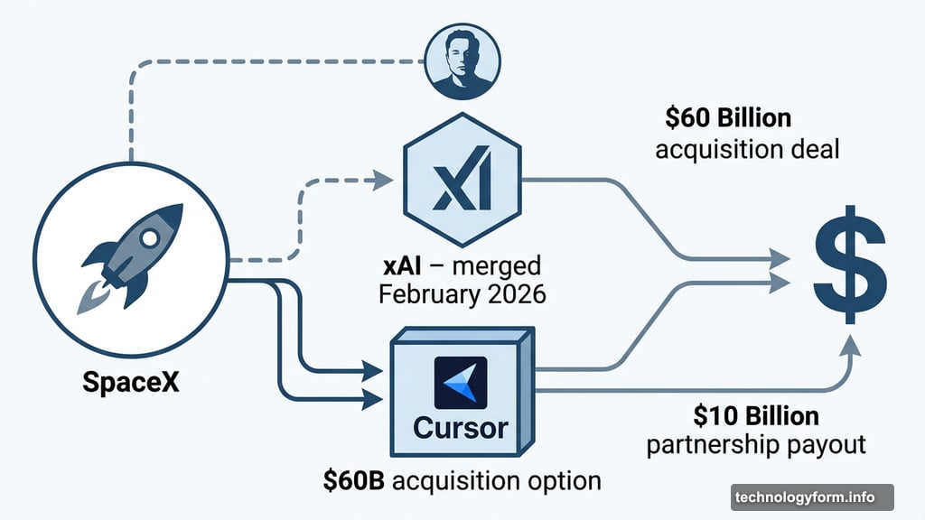 SpaceX acquires Cursor for sixty billion dollars building Musk AI empire