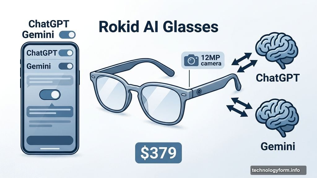 Rokid AI glasses let you swap between ChatGPT and Gemini directly
