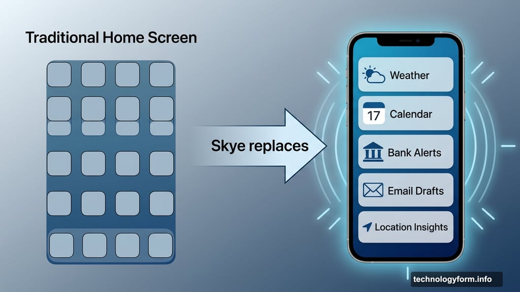 Skye app reimagines iPhone home screen with iOS widgets and ambient intelligence